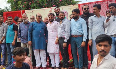 आदिवासी समाज की रैली का किया स्वागत