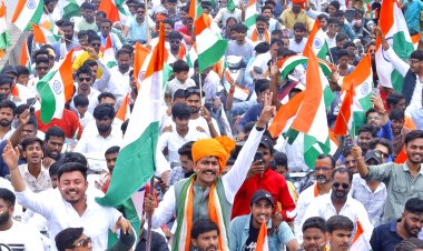 आन-बान-शान से निकली भाजयुमो की भव्य तिरंगा यात्रा, जगह जगह हुआ स्वागत