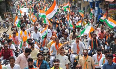 भारतीय जनता युवा मोर्चा जावरा विधानसभा द्वारा निकली ऐतिहासिक तिरंगा वाहन रैली....