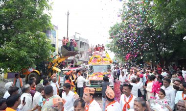 जन आशीर्वाद यात्रा का ग्रामीण विधानसभा में हुआ ऐतिहासिक स्वागत
