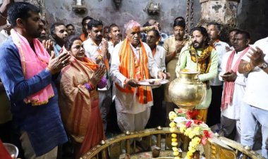 देव दर्शन कर मथुरालाल  डामर ने शुरू किया चुनावी अभियान