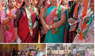 शहर महिला कांग्रेस ने संभाला मोर्चा, किया प्रचार