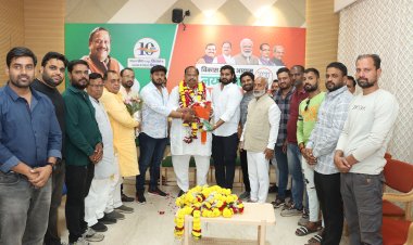 जवाहर व्यायामशाला ने भाजपा प्रत्याशी चेतन्य काश्यप का स्वागत कर दी जीत की शुभकामनाएं