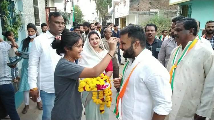 कांग्रेस प्रत्याशी पारस सकलेचा के समर्थन में मयंक जाट ने किया महा जनसंपर्क