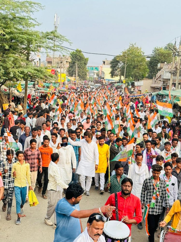 सैलाना विधानसभा के शिवगढ़ में हर्षविजय की रैली, उमड़ा कांग्रेसियों का सैलाब, 17 जयस कार्यकर्ता कांग्रेस में शामिल