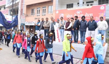 रेली के साथ आगाज हुआ  24वे खेल चेतना मेला का शुभारंभ