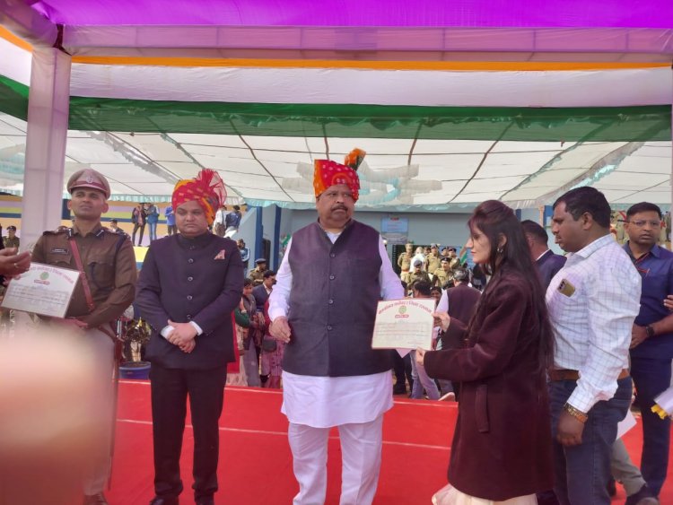 उत्कृष्ट कार्य करने पर आरडीए की अंजली शर्मा को सम्मानित किया