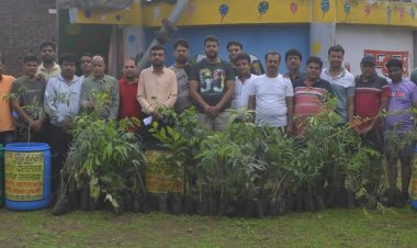 एमआईसी सदस्य संघवी पार्षद वेतन से पौधो की सुरक्षा हेतु लगाएंगे ट्री गार्ड -शुभम् रेसिडेंसी कॉलोनी उद्यान व वार्ड में किया पौधा रोपण