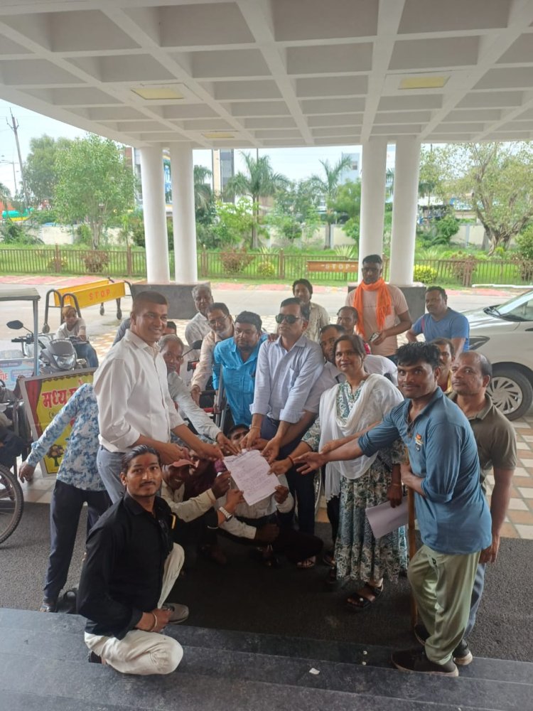 मध्य प्रदेश विकलांग मंच शाखा ने दिया ज्ञापन, अधिकारियो को बताई अपनी समस्या