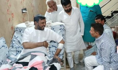 भरावा का स्वास्थ हाल जानने नामली पहुंचे पटवारी