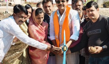 अर्जून नगर में होगा नवीन पेयजल टंकी का निर्माण महापौर प्रहलाद पटेल ने किया कार्य का भूमि पूजन