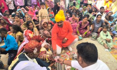 सर्वदलीय समाज के 26 जोड़े बंधे परिणय सूत्र में, नामली में हुआ 8वा सामूहिक विवाह  सम्मेलन, निकला चल समारोह