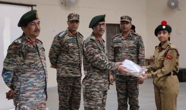 शिविर में उत्कृष्ट प्रदर्शन करने वाले कैडेट्स किए गए पुरस्कृत -  शासकीय एकलव्य आदर्श आवासीय विद्यालय सैलाना में एनसीसी का दस दिवसीय वार्षिक प्रशिक्षण