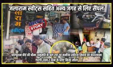 जिले खाद्य विभाग की जांच शुरू, रहवासी क्षेत्र में पोल्यूशन बौर्ड की बीना अनुमति के चल रहा था मिठाई का कारखाना, गंदगी  देख 2 दिन के लिए किया सील, जलाराम स्वीट्स सहित अन्य जगह से लिए सैंपल