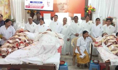 रक्तदान करना वास्तव में किसी को नया जीवन देने जैसा, ब्रह्माकुमारीज के डोंगरे नगर दिव्य दर्शन भवन में विश्व बंधुत्व दिवस पर रक्तदान शिविर का आयोजन