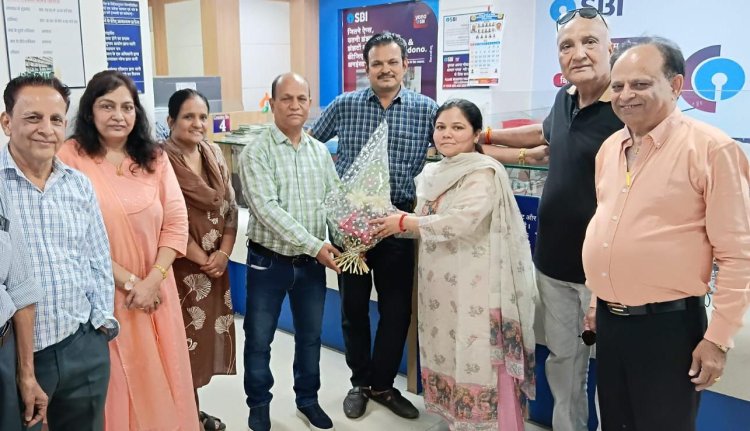 एसबीआई औद्योगिक क्षेत्र शाखा में नए मुख्य प्रबंधक प्रमोद पालीवाल का स्वागत, पेंशनर्स एसोसिएशन ने जताया भरोसा