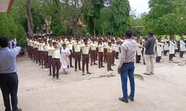 शिवपुर स्कूल में गूंजा नशामुक्ति का संदेश, रैली और मानव श्रृंखला बनाकर किया लोगो को जागरूक