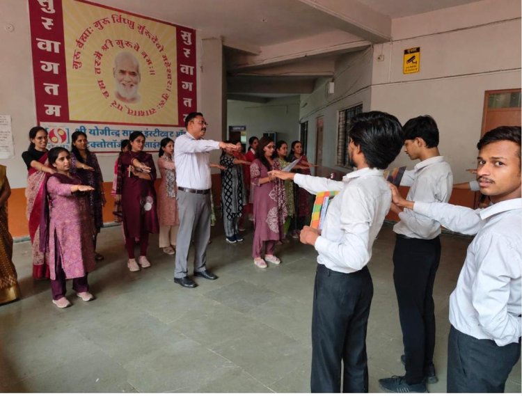 स्लोगन, पोस्टर और चित्रकला के माध्यम से विद्यार्थियों को बताए नशे के नुकसान -योगीन्द्र सागर इंस्टीटयूट में नशा मुक्ति जागरुकता कार्यक्रम आयोजित, विद्यर्थियों को खेल और सकारात्मक गतिविधियों से जुडऩे के लिए प्रेरित किया